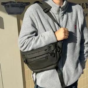 남성 데일리 수납공간 보조포켓 캐주얼룩 편한 힙색 허리가방 미니힙색 가죽힙색