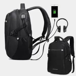 이어폰연결 출근 학생 남자가방 USB 출장 직장인 백팩 USB백팩 출근가방 노트북백팩