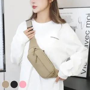 슬링백 가죽 커플 힙색 허리가방 대학생 여행 데일리