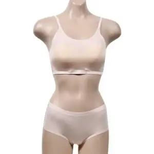 시원한 촉감과 편안한 착용 몰드 끈브라 팬티 세트 왕뽕브라