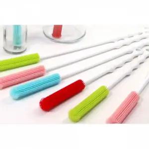 좁은입구 실리콘 세척 브러쉬 L-색상랜덤발송 병솔