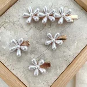 예쁜핀 플라워 머리핀 여성 올림 한송이 헤어스