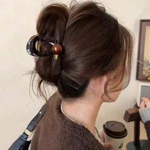 패션헤어 반묶음 하프 진주 올림머리 머리장식