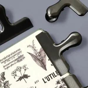 무광 메탈 머리장식 헤어고정 집게 블랙 SFr