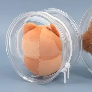 보관 지퍼형 투명 ZF PVC 원형 파우치 케이스 투명파우치 미니파우치 동전지갑