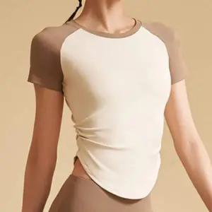 [골드스마일]여성 스포츠 헬스 요가 필라테스 슬림핏 반팔 티셔츠