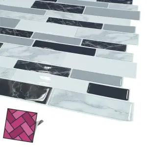 월타일스티커 045 랜덤 벽돌 점착스티커타일 타일스티커 스티커타일 DIY타일