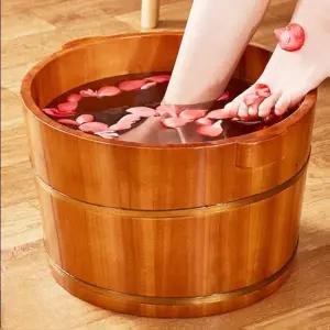 우드 족욕통 가정용 바스켓 나무통 빈티지 원목 발마사지 족욕 탕 습식 나무