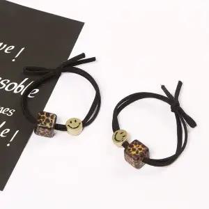 [콩심팥심]스마일 호피 마블 팔찌 헤어 머리끈