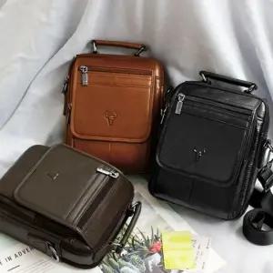 남성 가죽 미니 숄더백 크로스백 직장인 핸드백