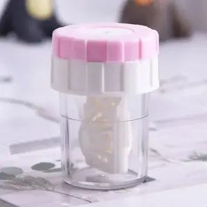 렌즈 세척기 수동 회전식 단백질 제거 콘택트렌즈 케이스 휴대용