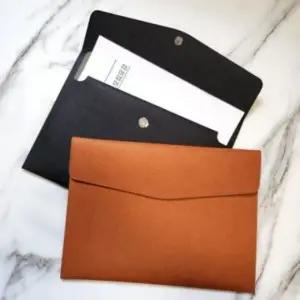 A4 파일 파우치 브라운 서류 클러치백 가방 케이스