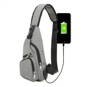 USB 이어폰 스트랩 벨트 슬링백 1P 여행 크로스백