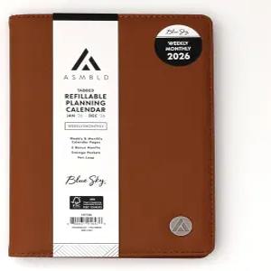 블루 스카이 ASMBLD 2026 주간 및 월간 플래너 캘린더 2026년 1월 - 12월 5 x 8 인조 가죽 커버 내구성