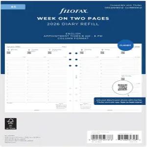 필로팍스 A5 주간 2페이지 칼럼 형식 영어 2026 일기 26-68521