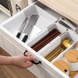 ( )플라스틱 서랍 정리함 다용도 수납 정리함 칸막이 길이 조절