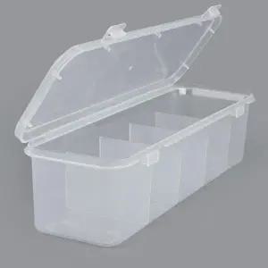 ( )다용도 투명 수납함 칸막이 플라스틱 정리함 소품함 5칸 뚜껑함 생활