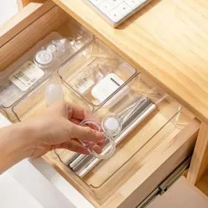 (사이즈 S)다용도 서랍 정리함 투명 아크릴 정리함 칸막이 수납함