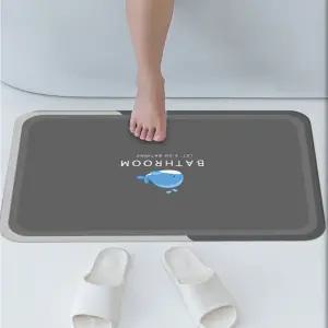 숨쉬는 규조토 화장실 발매트 타원형 사각 40x60mm