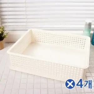 ( )화이트컬러 훼미리박스 대형 다용도수납바구니 수납함