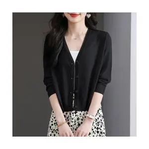 코아픽샵 니트 여친 봄 여름 래쉬가드 쇼트 가디건 간절기 쿨링 겉옷 케이프 상의 키작녀 얇은 카디건 꾹1