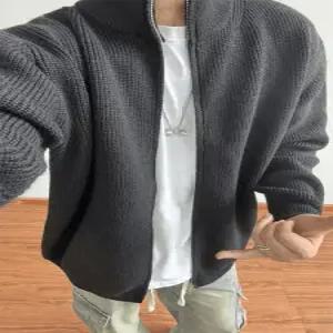 올요아 남친 회색 니트 이너 반목 봄가을 가디건 폴라 쇼트 키작남 스웨터 꾹3