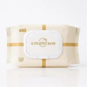 [웰빙창고] 아망떼 베이직 아기물티슈 엠보싱 캡형 120매 20개