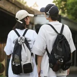 메쉬 방수 스트링 백팩 비치가방 물놀이가방 휴대용백팩 비치백팩 수영가방 방수가방 드라이백 수영백