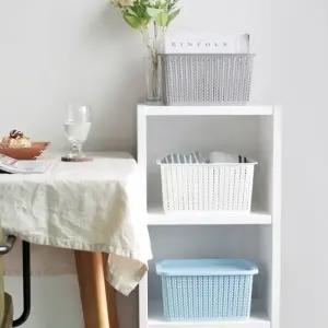 적층 수납 스티치 뚜껑 바스켓 소