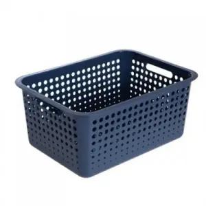 네이비 - 대형 바구니 아이바스켓 적층 수납 정리 다용도 플라스틱바구니