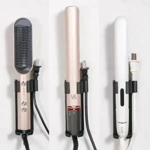 무타공 고데기 거치대 봉고데기 드라이기 정리 수납 걸이