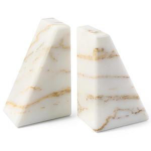 카리바이버 마블 북엔드는 헤비 북, 칼라카타 장식 선반, 유니크하고 하드백 북 & 쿡북, 스톤 스토퍼, 모던 홀더, 2종 세트