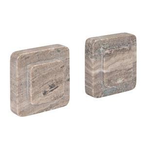 블루밍빌 헤비 듀티 마블 북엔드, 베이지, 2종 세트