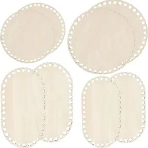 뜨개질용 나무 바구니 바닥 8개 두꺼운 실 DIY용 뜨개질 직조 용품 홈 데코 지갑 만들기용 아타르바나