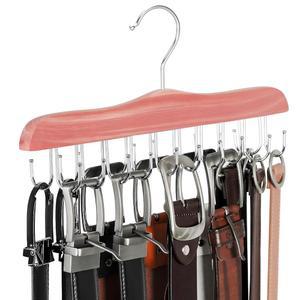 옷장용 TOPIA 행거 벨트 행거, 20개의 회전 가능한 후크가 있는 시더 나무 브라, 탱크탑, 넥타이, 지갑, 모자, 목걸이용 옷장 정리 및 보관 - CT48U