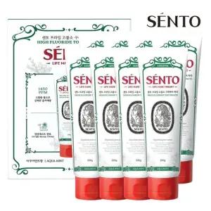 센토 프라임 고불소 구취케어 치약 아쿠아민트향 230g 8개