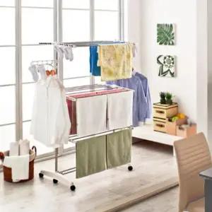 빨래대 upgrade 이동 접이식 빨래 건조대 고급형 6단 원터치