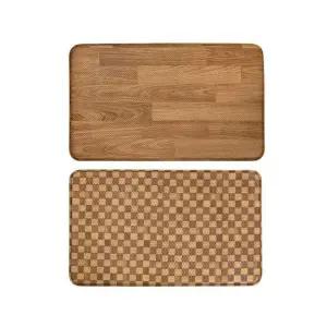 감성 우드패턴 양면 발매트 12T 주방매트 소 75x44