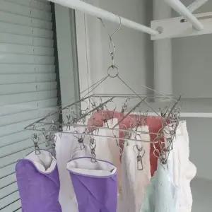 30구 양말 ZF 스텐 미니건조대 빨래집게 사각