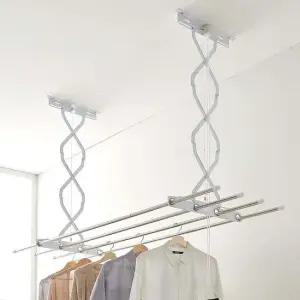 천장 빨래건조대 3단 125cm/베란다 천청형 빨래걸이