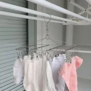 ZF 미니건조대 양말 스텐 20구 사각 빨래집게