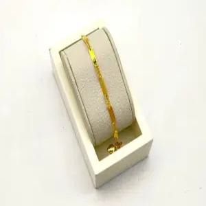 24K 순금 1돈 미니 바 체인 팔찌(18K 연결고리 장식)