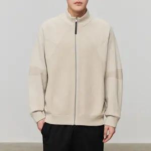 쉬헐크 남친 남성 블랙 니트 가을 캐주얼 솔리드 스웨터 루즈핏 집업 지퍼 카디건 세미 KKE3