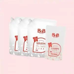 비앤비 유아 섬유유연제 베르가못향 1500ml 리필형 3입+유연제800ml 4562717