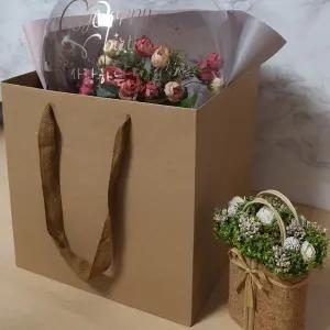 [골드스마일]크라프트 무지 정사각쇼핑백 종이가방 대