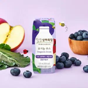 내일도착 상하목장 유기농 주스 사과블루베리케일 125ml 24팩 1263375