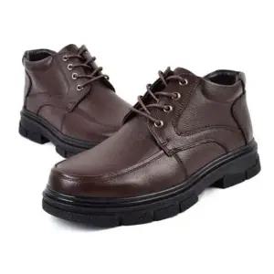 누빔신발 남성 가죽 옆지퍼 털신 방한화 겨울부츠 신사화 구두