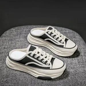 여성 키높이 패션 봄 운동화 끈 스니커즈