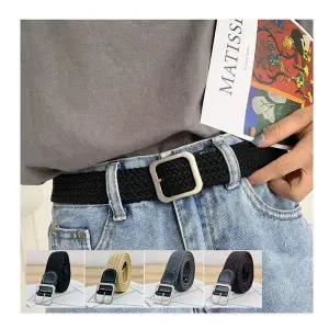 [셀러에이드]깔끔한 남녀공용 무타공 캔버스 벨트 명품남자벨 긴허리띠