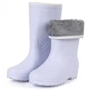 논슬립 겨울 위생장화 털 방한부츠 방수 화이트